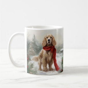 Cocker Spaniel Hond in Sneeuw Kerstmis Koffiemok