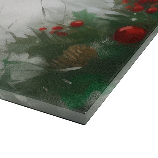 Cocker Spaniel Hond in Sneeuw Kerstmis Snijplank (Hoek)