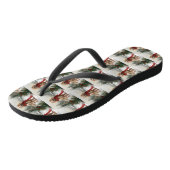 Cocker Spaniel Hond in Sneeuw Kerstmis Teenslippers (Schuin)