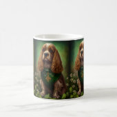 Cocker Spaniel hond in St. Patrick's Day jurk Koffiemok (Center)