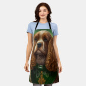 Cocker Spaniel hond in St. Patrick's Day jurk Schort (Gedragen)
