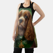 Cocker Spaniel hond in St. Patrick's Day jurk Schort (Insitu)