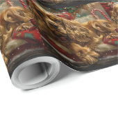 Cocker Spaniel Hond Kerstfeest Cadeaupapier (Rol Hoek)