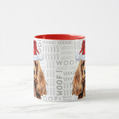 Cocker Spaniel Hond Kerstman Woof Kerstmis Mok (Midden)