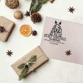 Cocker Spaniel Hond Kerstmis Retouradres Rubberstempel