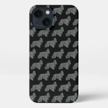 Cocker Spaniel Hond Leuk Silhouet Grid Zwart