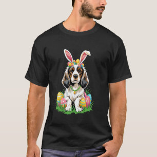 Cocker Spaniel-hond met konijnenoren Paaseieren Fe T-shirt
