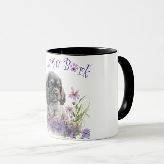 Cocker Spaniel Hond Mom Floral Mok (Voorkant rechts)