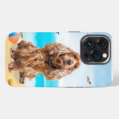 Cocker Spaniel hond op het strand iPhone Hoesje (Achterkant horizontaal)