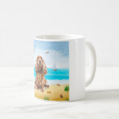 Cocker Spaniel-hond op het strand Koffiemok (Voorkant rechts)