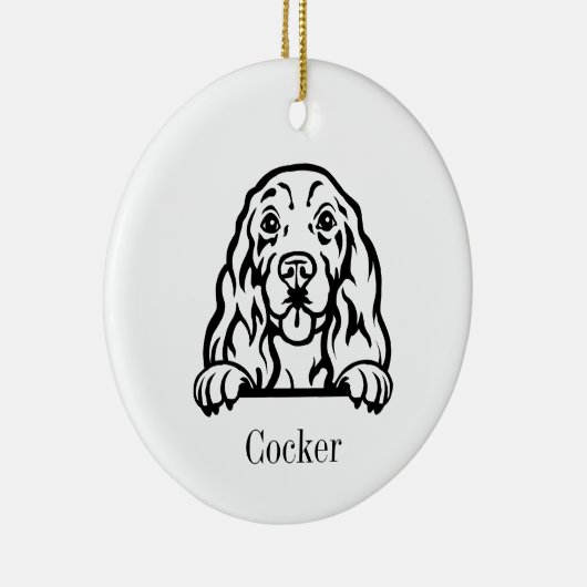 Cocker Spaniel hond ornament (Rechts)