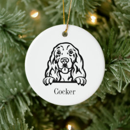 Cocker Spaniel hond  Persoonlijke huisdier ornamen Keramisch Ornament