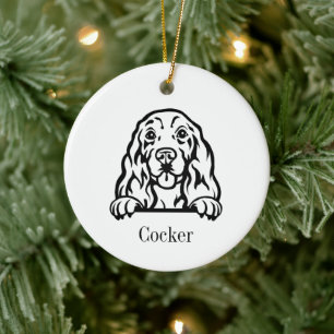 Cocker Spaniel hond Persoonlijke huisdier ornamen Keramisch Ornament