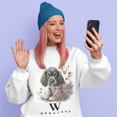 Cocker Spaniel Hond Pet Custom Fotonaam Monogram Trui