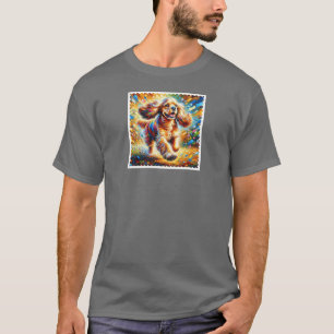 Cocker Spaniel Hond Portret Acryl Kunstprint Huisd T-shirt