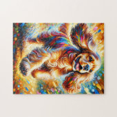 Cocker Spaniel Hond Portret Acryl Kunstprint Legpuzzel (Horizontaal)