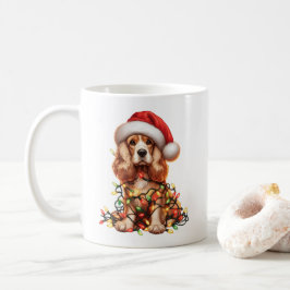 Cocker Spaniel Hond Puppy Kerstmis Koffiemok