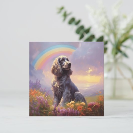 Cocker Spaniel Hond Rainbow Bridge Aangepaste naam (Staand voorkant)