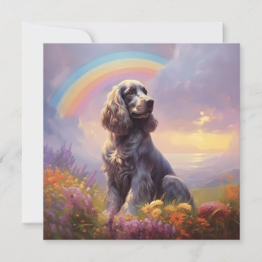 Cocker Spaniel Hond Rainbow Bridge Aangepaste naam (Voorkant)