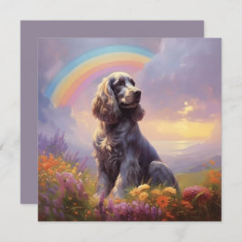 Cocker Spaniel Hond Regenboogbrug Aangepaste Naam