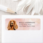 Cocker Spaniel Hond Retouradres Labels (Insitu)