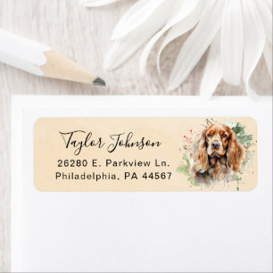Cocker Spaniel-hond Retouradreslabel Etiket