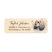 Cocker Spaniel-hond Retouradreslabel Etiket (Voorkant)