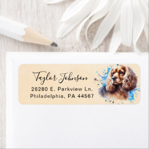 Cocker Spaniel-hond Retouradreslabel Etiket