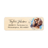 Cocker Spaniel-hond Retouradreslabel Etiket (Voorkant)