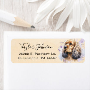 Cocker Spaniel-hond Retouradreslabel Etiket