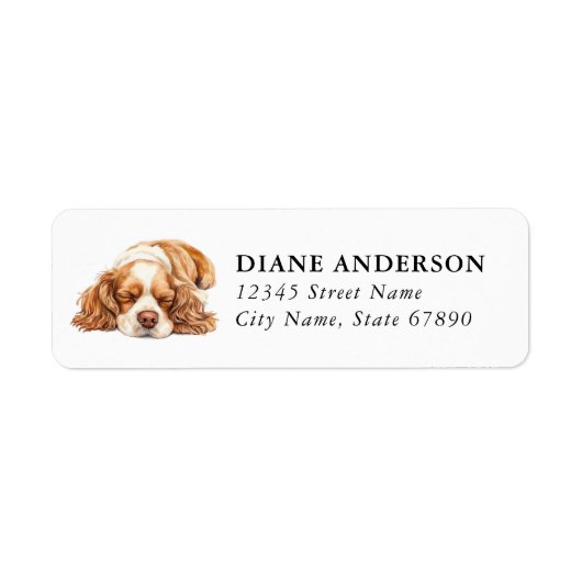 Cocker Spaniel-hond retouradreslabels Etiket (Voorkant)