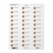 Cocker Spaniel-hond retouradreslabels Etiket (Full Sheet)