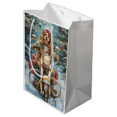 Cocker Spaniel Hond Rijden Motorfiets Kerstmis Medium Cadeauzakje (Achterkant Gekanteld)