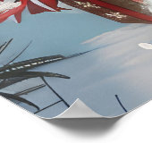 Cocker Spaniel Hond Rijden Motorfiets Kerstmis Poster (Hoek)