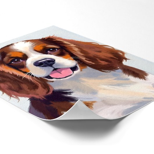 Cocker Spaniel Hond Schilderen Poster (Hoek)