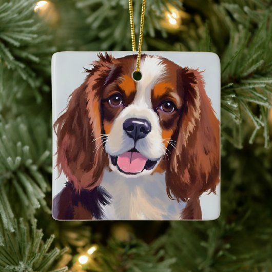 Cocker Spaniel Hond Schilderij Keramisch Ornament (Boom)