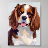 Cocker Spaniel Hond Schilderij Poster (Voorkant)