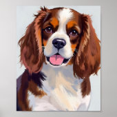 Cocker Spaniel Hond Schilderij Poster (Voorkant)