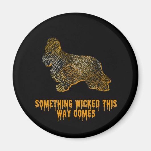 Cocker Spaniel Hond Silhouet Fun Halloween Magneet (Voorkant)