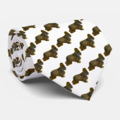 Cocker Spaniel Hond Silhouet Halloween Witte Hals Stropdas (Opgerold)