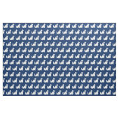 Cocker Spaniel hond silhouet huisdier Navy Blue Stof (Fat Quarter)