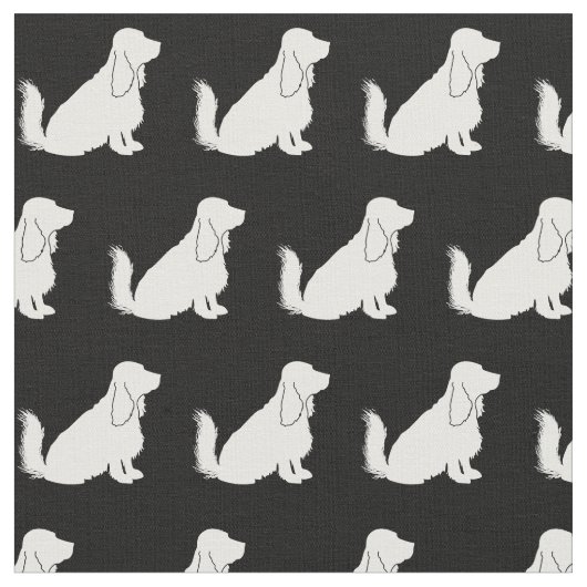 Cocker Spaniel hond silhouet huisdier Stof (Close Up)
