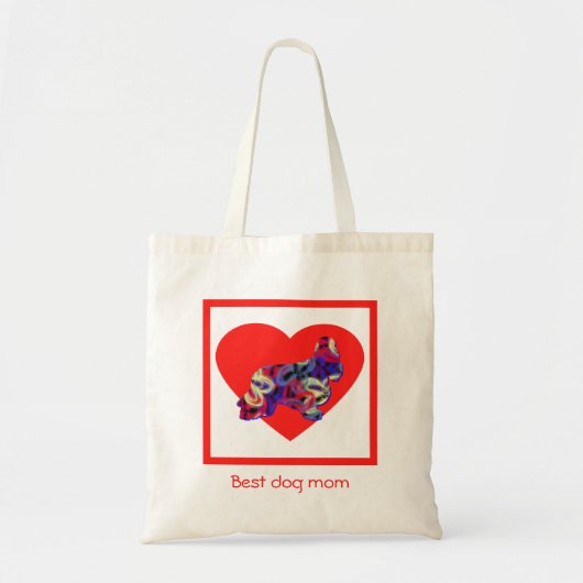 Cocker Spaniel Hond Silhouet Rood Beste Hond Mam Tote Bag (Voorkant)