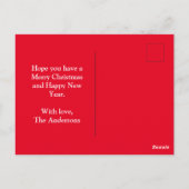 Cocker Spaniel Hond Silhouet Rood Vrolijk Kerstfee Briefkaart (Achterkant)