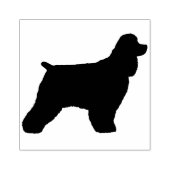 Cocker Spaniel Hond Silhouet Rubber Stamp Rubberstempel (Afrduk)