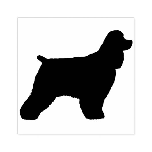 Cocker Spaniel Hond Silhouet Rubber Stamp Rubberstempel (Afrduk)