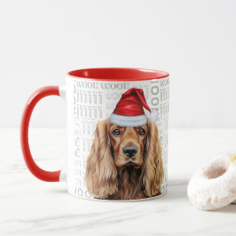 Cocker Spaniel hond Sinterklaas Woof Kerstmis Mok