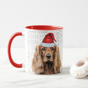 Cocker Spaniel hond Sinterklaas Woof Kerstmis Mok