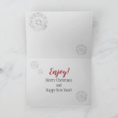 Cocker Spaniel Hond Sneeuwvlok Winter Blauw Kerstm Feestdagen Kaart (Binnen)