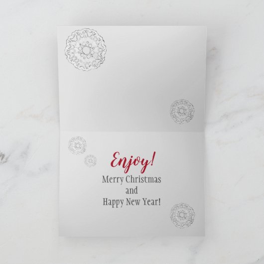 Cocker Spaniel Hond Sneeuwvlok Winter Blauw Kerstm Feestdagen Kaart (Binnen)